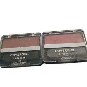 (2) CoverGirl Cheekers Blushes. #154 Deep Plum/#183 Natural Twinkle. New